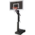 Newalthlete OmniJam Eclipse Steel-Glass-HDPE Portable Basketball System; Black NE641706